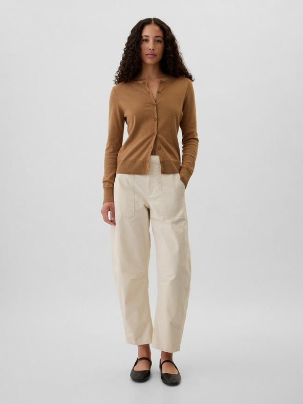 GAP Damen High-Rise Barrel Khaki-Hose GAP