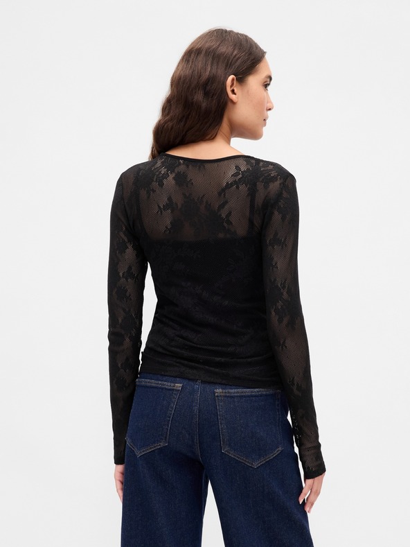 GAP Damen-Spitzen-Transparenz-Top GAP