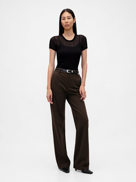 GAP Damen-Ponte-Hose Wide-Leg GAP