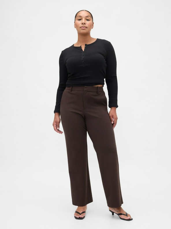 GAP Damen-Ponte-Hose Wide-Leg GAP