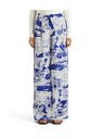 Scotch & Soda Blaue gemusterte Damenhosen Scotch & Soda Eleni