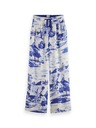 Scotch & Soda Blaue gemusterte Damenhosen Scotch & Soda Eleni