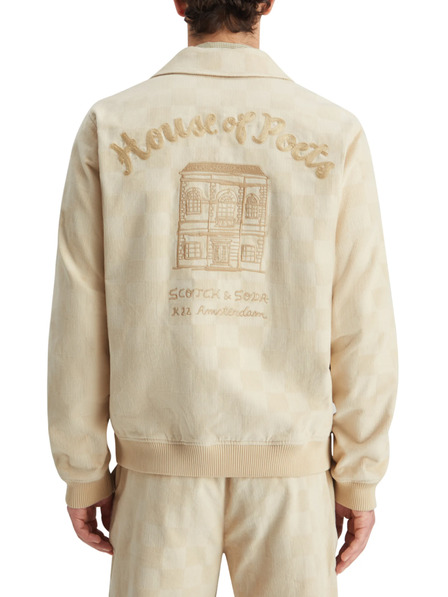 Scotch & Soda Cremefarbene Herren-Cordjacke Scotch & Soda College