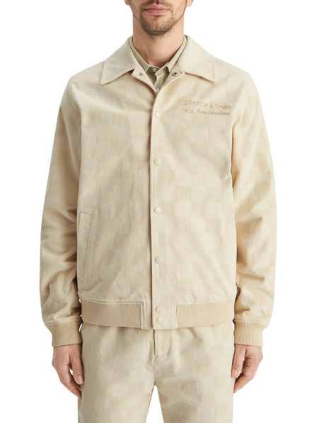 Scotch & Soda Cremefarbene Herren-Cordjacke Scotch & Soda College