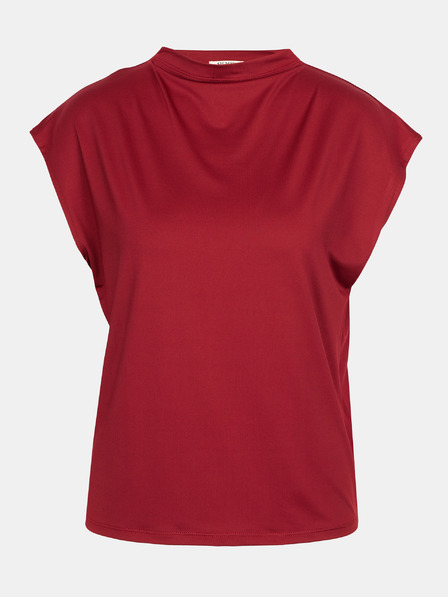 Orsay Weinrotes Damen-T-Shirt mit kurzen Ärmeln ORSAY