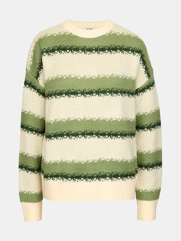 Orsay Grüner Damen-Streifenpullover ORSAY