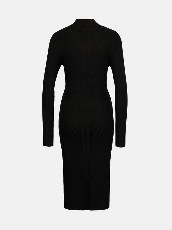 Orsay Schwarzes Damen-Midikleid mit Gürtel ORSAY