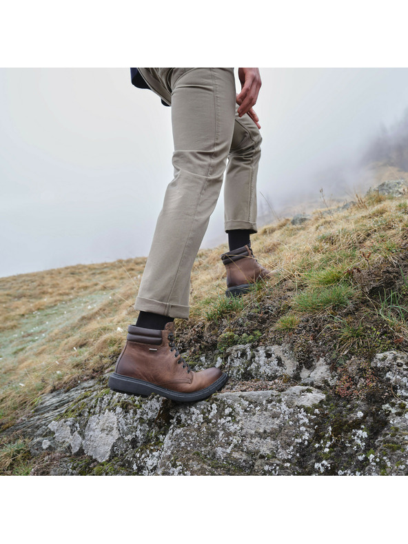 Geox Braun Herren Geox Faloria Stiefelette b abx