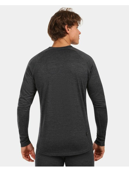 Kilpi Herren-Thermoshirt aus MERINO WOOL mit langen Ärmeln Kilpi MAVORA TOP-M Schwarz