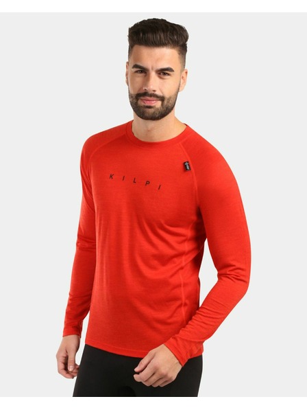 Kilpi Herren-Thermoshirt aus MERINO WOOL mit langen Ärmeln Kilpi MAVORA TOP-M Rot