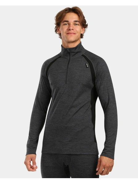 Kilpi Herren-Thermoshirt mit langen Ärmeln aus MERINO WOOL Kilpi JAGER-M Schwarz
