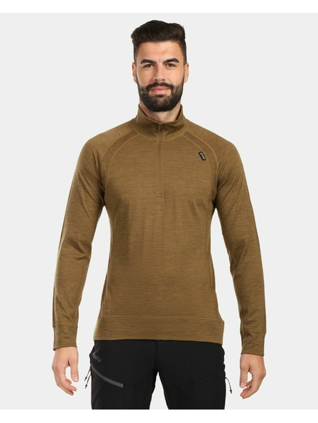 Kilpi Herren-Thermoshirt mit langen Ärmeln aus MERINO WOOL Kilpi JAGER-M Braun