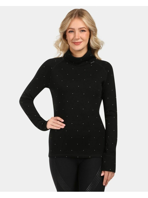 Kilpi Damen Rollkragenpullover Langarm aus Merinowolle Kilpi JANNU-W Schwarz