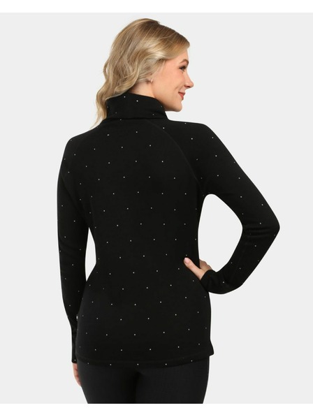 Kilpi Damen Rollkragenpullover Langarm aus Merinowolle Kilpi JANNU-W Schwarz
