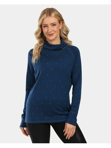 Kilpi Damen Rollkragenpullover Langarm aus Merinowolle Kilpi JANNU-W Dunkelblau