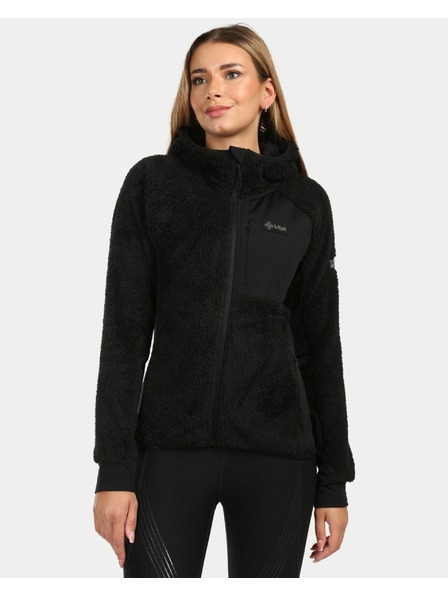 Kilpi Damen-Plüsch-Fleece-Kapuzenjacke Kilpi NORKA-W Schwarz