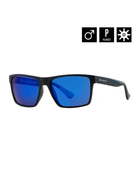 Horsefeathers Sonnenbrille Merlin - matt black/mirror blue
