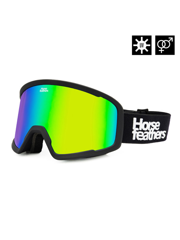 Horsefeathers Snowboardbrille Huck - black/mirror green