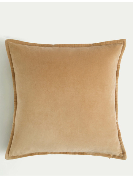 Marks & Spencer Samtkissen aus reiner Baumwolle Marks & Spencer braun
