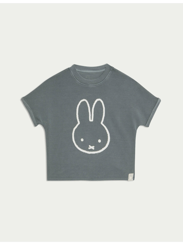Marks & Spencer Miffy™-T-Shirt mit hohem Baumwollanteil (1–8 Jahre) Marks & Spencer grau