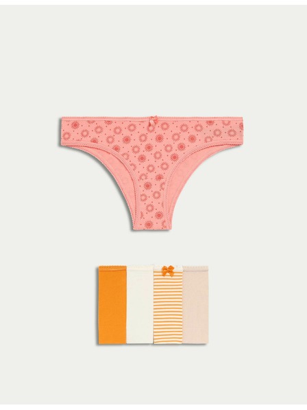 Marks & Spencer Brasilianische Slips mit hohem Baumwollanteil und Lycra™-Material, 5 Stück Marks & Spencer orange
