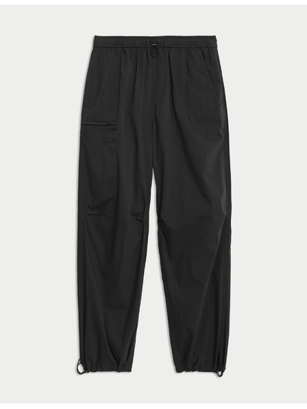 Marks & Spencer Cargohose mit weitem Fallschirmschnitt Marks & Spencer Schwarz