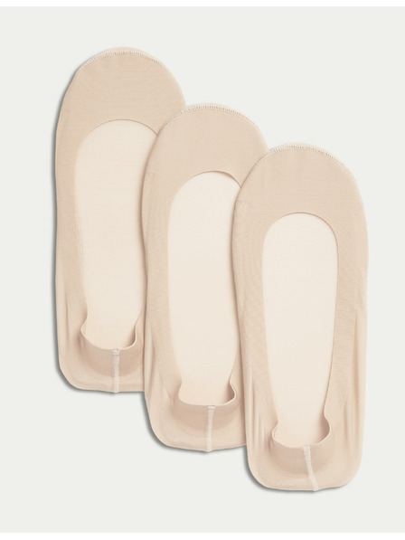 Marks & Spencer 3 Paar Sneaker-Socken von Marks & Spencer beige