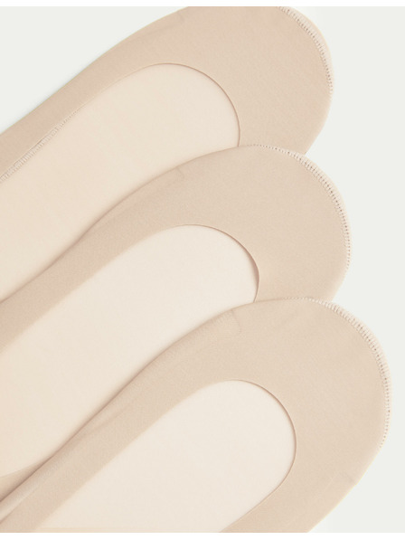 Marks & Spencer 3 Paar Sneaker-Socken von Marks & Spencer beige