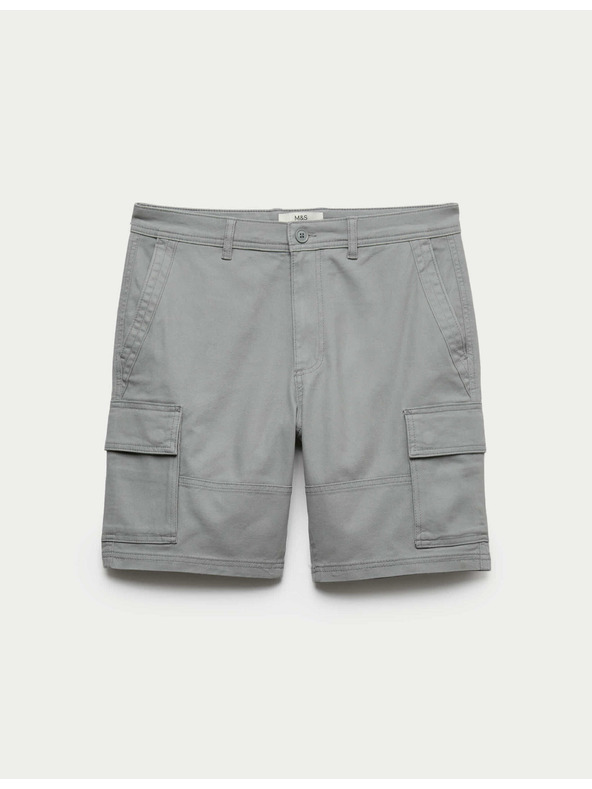 Marks & Spencer Stretch-Cargo-Shorts von Marks & Spencer grau