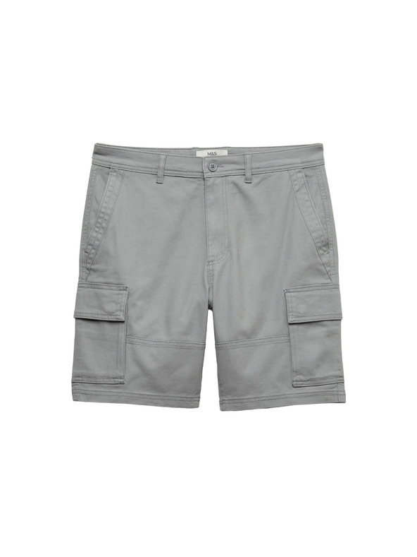 Marks & Spencer Stretch-Cargo-Shorts von Marks & Spencer grau