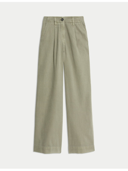 Marks & Spencer Knitterhose mit weitem Bein und hohem Baumwollanteil von Marks & Spencer braun