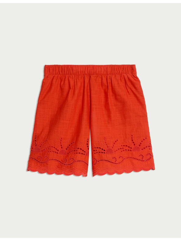 Marks & Spencer Strandhose aus reiner Baumwolle mit Ausschnitt von Marks & Spencer rot