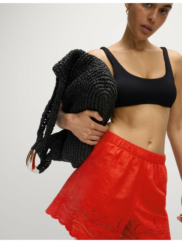 Marks & Spencer Strandhose aus reiner Baumwolle mit Ausschnitt von Marks & Spencer rot