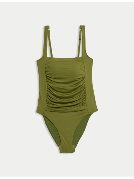 Marks & Spencer Figurformende Badeshorts mit Polsterung und eckigem Ausschnitt von Marks & Spencer grün