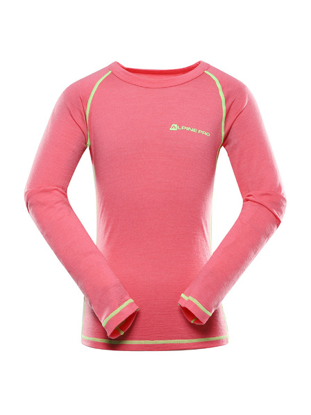 ALPINE PRO Kinder-T-Shirt aus Merinowolle ALPINE PRO MERENO camellia rose