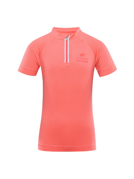 ALPINE PRO Kinder-Schnelltrocknendes Radtrikot ALPINE PRO LATTERO neon salmon