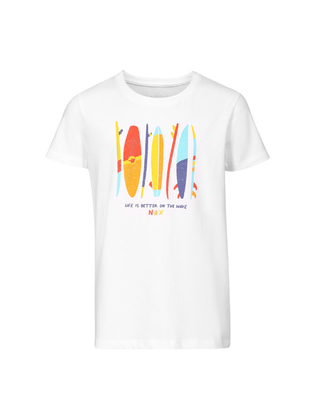NAX Kinder Baumwoll-T-Shirt nax NAX OMESO white