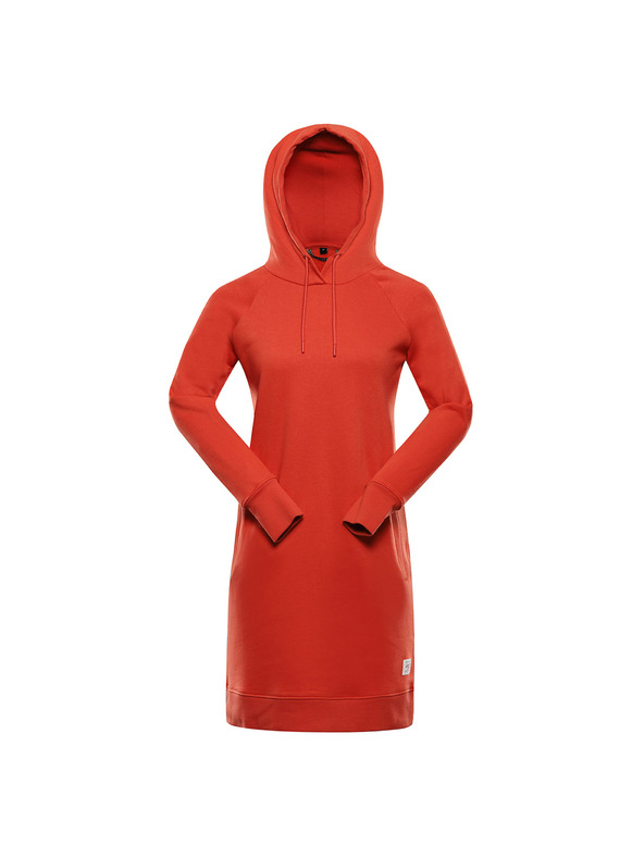 ALPINE PRO Damen-Sweatshirtkleid ALPINE PRO OLEBA red clay