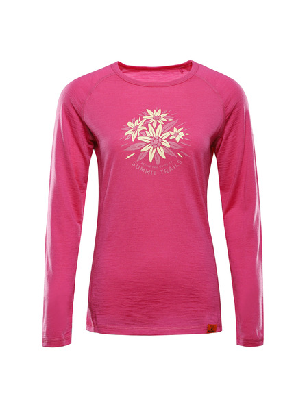 ALPINE PRO Damen T-Shirt aus Merinowolle ALPINE PRO MERENA fuchsia fedora Variante pa
