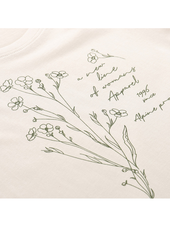 ALPINE PRO Damen T-Shirt aus Bio-Baumwolle ALPINE PRO TERMESA 3 moonbeam Variante pb