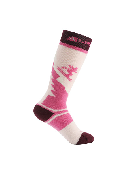 ALPINE PRO Kinder Ski-Kniestrümpfe aus Merinowolle ALPINE PRO SKYRO light lilac