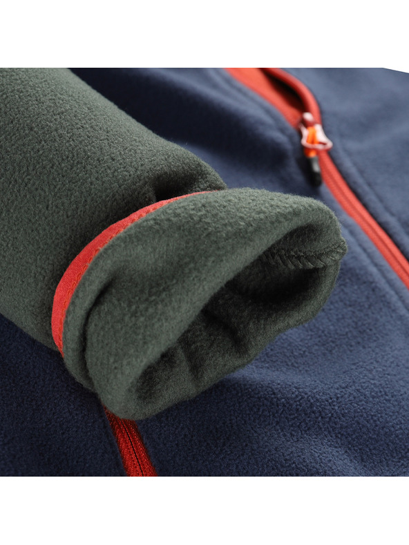 ALPINE PRO Kinder-Warme Mikrofleece-Sweatjacke ALPINE PRO SIUSO 3 petrol