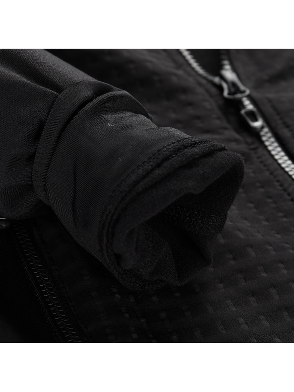 ALPINE PRO Kinder-Schnelltrocknende Sweatjacke mit Prostretch ALPINE PRO QUERTO 2 black