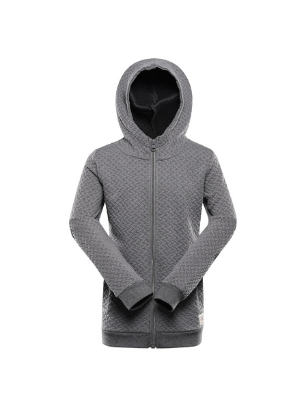 ALPINE PRO Kinder-Melierter Kapuzenpullover ALPINE PRO LELO dk.true gray