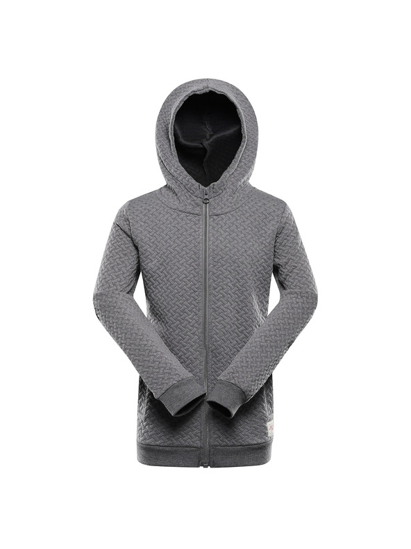 ALPINE PRO Kinder-Melierter Kapuzenpullover ALPINE PRO LELO dk.true gray