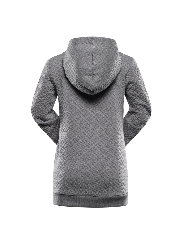 ALPINE PRO Kinder-Melierter Kapuzenpullover ALPINE PRO LELO dk.true gray