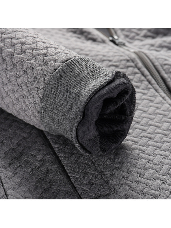 ALPINE PRO Kinder-Melierter Kapuzenpullover ALPINE PRO LELO dk.true gray