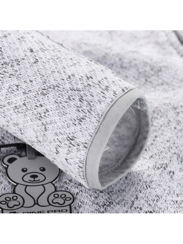 ALPINE PRO Kinder-Wärmender Pullover mit Reißverschluss ALPINE PRO ZEGO 2 weiß