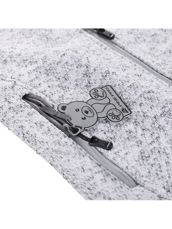 ALPINE PRO Kinder-Wärmender Pullover mit Reißverschluss ALPINE PRO ZEGO 2 weiß