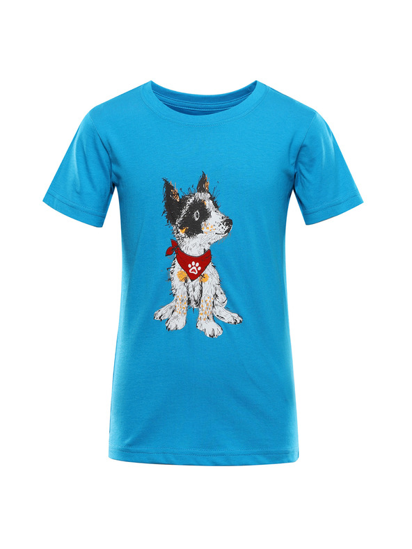 ALPINE PRO Kinder-T-Shirt aus Bio-Baumwolle ALPINE PRO ECOMO 3 neon atomic blue varianta pb